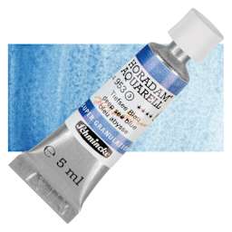 Schmincke Horadam Aquarell Watercolor - Deep Sea Blue, 5 ml tube and swatch