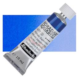 Schmincke Horadam Aquarell Watercolor - Phthalo Sapphire Blue, 15 ml tube and swatch
