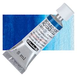 Schmincke Horadam Aquarell Artist Watercolor - Cobalt Cerulean, 5 ml tube and swatch