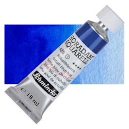 Schmincke Horadam Aquarell Artist Watercolor - Cobalt Blue Hue, 15 ml tube and swatch
