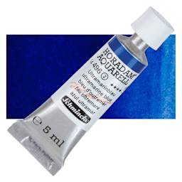 Schmincke Horadam Aquarell Artist Watercolor - Ultramarine Blue, 5 ml tube and swatch