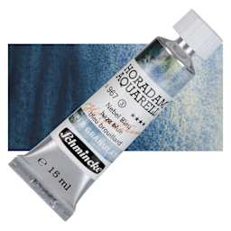 Schmincke Horadam Aquarell Artist Watercolor - Haze Blue, 15 ml tube and swatch