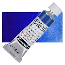 Schmincke Horadam Aquarell Watercolor - Ultramarine Finest, 15 ml tube and swatch