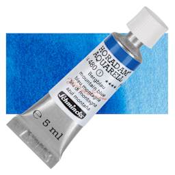 Schmincke Horadam Aquarell Watercolor - Mountain Blue, 5 ml tube and swatch