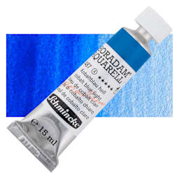 Schmincke Horadam Aquarell Artist Watercolor - Cobalt Blue Light, 15 ml tube and swatch
