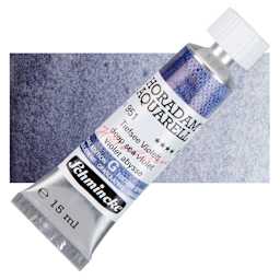 Schmincke Horadam Aquarell Artist Watercolor - Deep Sea Violet, 15 ml, Tube and swatch