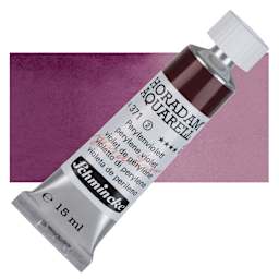 Schmincke Horadam Aquarell Artist Watercolor - Perylene Violet, 15 ml tube and swatch