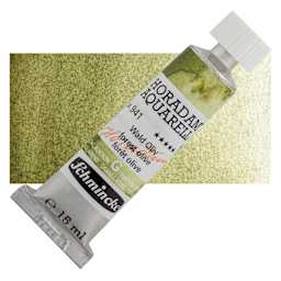 Schmincke Horadam Aquarell Artist Watercolor - Forest Olive, 15 ml, Tube and swatch