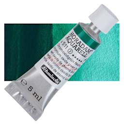 Schmincke Horadam Aquarell Artist Watercolor - Chromium Oxide Green Brilliant, 5 ml tube and swatch