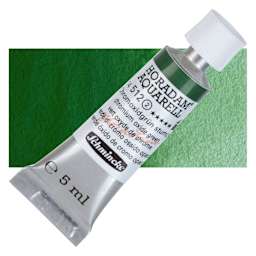 Schmincke Horadam Aquarell Artist Watercolor - Chromium Oxide Green, 5 ml tube and swatch
