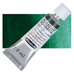 Schmincke Horadam Aquarell Watercolor - Hooker's Green, 5 ml tube and swatch