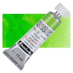 Schmincke Horadam Aquarell Watercolor - May Green, 15 ml tube and swatch