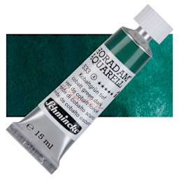 Schmincke Horadam Aquarell Artist Watercolor - Cobalt Green Dark, 15 ml tube and swatch