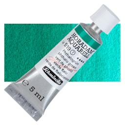 Schmincke Horadam Aquarell Watercolor - Phtalo Green, 5 ml tube and swatch