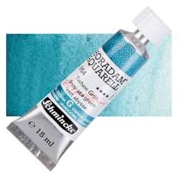 Schmincke Horadam Aquarell Artist Watercolor - Deep Sea Green, 15 ml, Tube and swatch