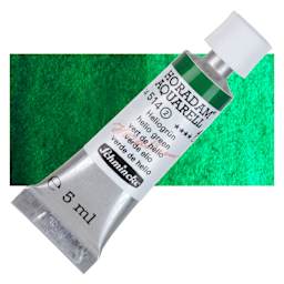 Schmincke Horadam Aquarell Watercolor - Helio Green, 5 ml tube and swatch