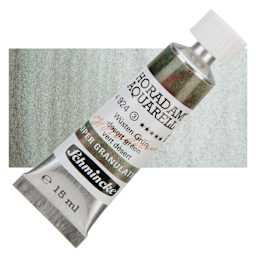 Schmincke Horadam Aquarell Artist Watercolor - Desert Green, Supergranulation, 15 ml, Tube and swatch