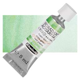 Schmincke Horadam Aquarell Artist Watercolor - Shire Green, 5 ml tube and swatch