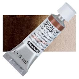 Schmincke Horadam Aquarell Artist Watercolor - Burnt Umber, 5 ml tube and swatch