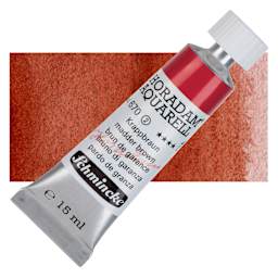 Schmincke Horadam Aquarell Artist Watercolor - Madder Brown, 15 ml tube and swatch