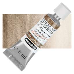 Schmincke Horadam Aquarell Artist Watercolor - Urban Brown, 5 ml tube and swatch
