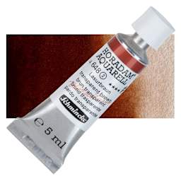 Schmincke Horadam Aquarell Artist Watercolor - Transparent Brown, 5 ml tube and swatch