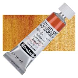 Schmincke Horadam Aquarell Artist Watercolor - Gold Brown, 15 ml tube and swatch