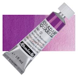 Schmincke Horadam Aquarell Artist Watercolor - Brilliant Red Violet, 15 ml tube and swatch