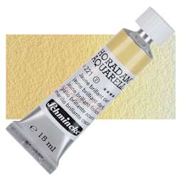 Schmincke Horadam Aquarell Watercolor - Jaune Brilliant Dark, 15 ml tube and swatch