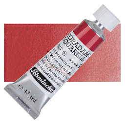 Schmincke Horadam Aquarell Artist Watercolor - Cadmium Red Middle, 15 ml tube and swatch