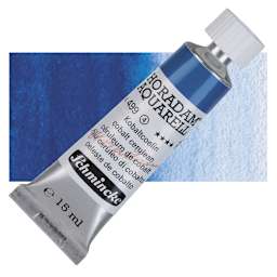 Schmincke Horadam Aquarell Artist Watercolor - Cobalt Cerulean, 15 ml tube and swatch