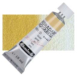 Schmincke Horadam Aquarell Artist Watercolor - Gold, 15 ml tube and swatch