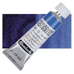 Schmincke Horadam Aquarell Watercolor - Prussian Blue, 15 ml tube and swatch