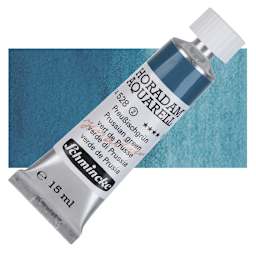 Schmincke Horadam Aquarell Artist Watercolor - Prussian Green, 15 ml tube and swatch
