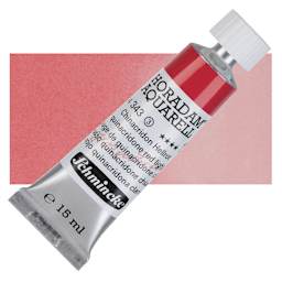 Schmincke Horadam Aquarell Watercolor - Quinacridone Red Light, 15 ml tube and swatch