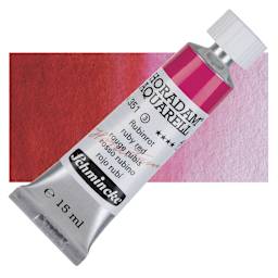 Schmincke Horadam Aquarell Watercolor - Ruby Red, 15 ml tube and swatch