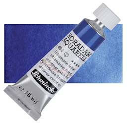 Schmincke Horadam Aquarell Watercolor - Ultramarine Finest, 5 ml tube and swatch
