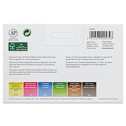 Winsor & Newton Cotman Tube Set - Set of 6 Colors (Back of package)