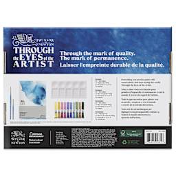 Winsor & Newton Cotman Watercolor Paint Tubes - Essentials, Set of 14 back of package