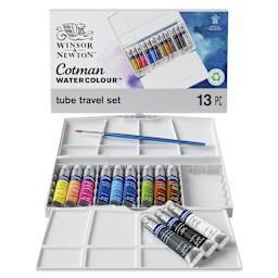 Winsor & Newton Cotman Watercolors - Set of 12 Travel Set, Assorted Colors, 8 ml Tubes