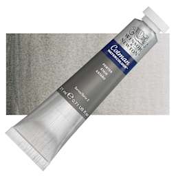 Winsor & Newton Cotman Watercolor - Pewter, 21 ml, Tube and swatch