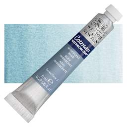 Winsor & Newton Cotman Watercolor - Iridescent Blue, 8 ml, Tube and swatch