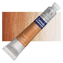 Winsor & Newton Cotman Watercolor - Bronze, 8 ml, Tube and swatch