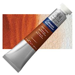 Winsor & Newton Cotman Watercolor - Burnt Sienna, 21 ml tube and swatch