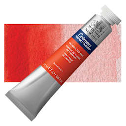 Winsor & Newton Cotman Watercolor - Cadmium Red Hue, 21 ml, Tube and swatch