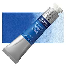 Winsor & Newton Cotman Watercolor - Cobalt Blue Hue, 21 ml tube and swatch
