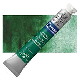 Winsor & Newton Cotman Watercolor - Hooker's Green Dark, 8 ml, Tube and swatch