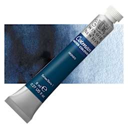 Winsor & Newton Cotman Watercolor - Indigo, 8 ml tube and swatch