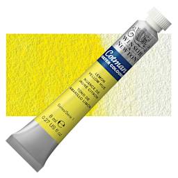 Winsor & Newton Cotman Watercolor - Lemon Yellow Hue, 8 ml tube and swatch