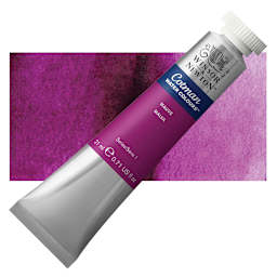 Winsor & Newton Cotman Watercolor - Mauve, 21 ml tube and swatch